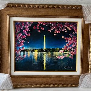Riveting authentic Daniel Wall Cherry Blossom signed painting